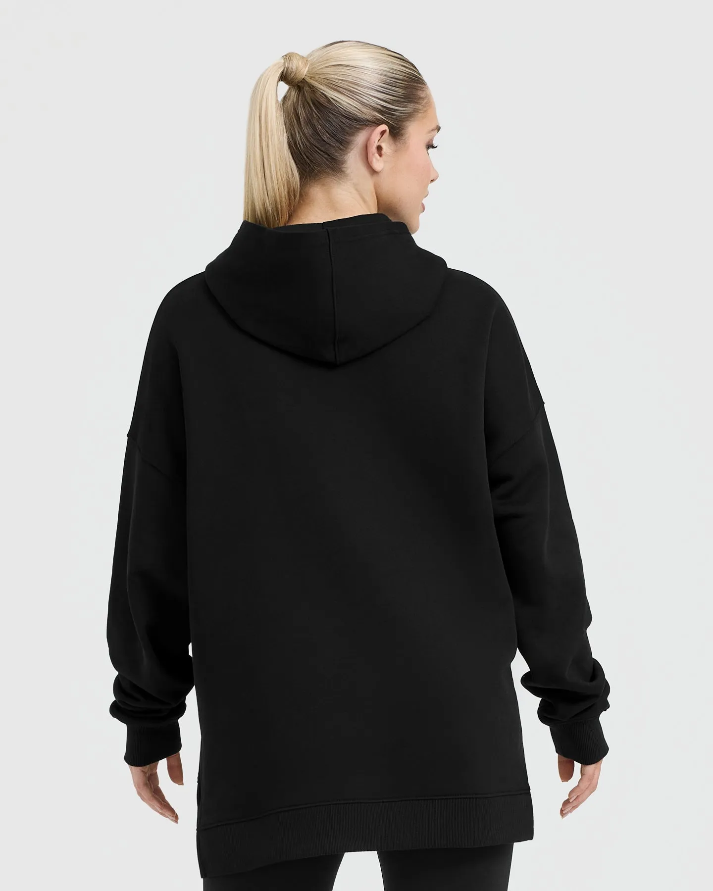 All Day Longline Hoodie | Black