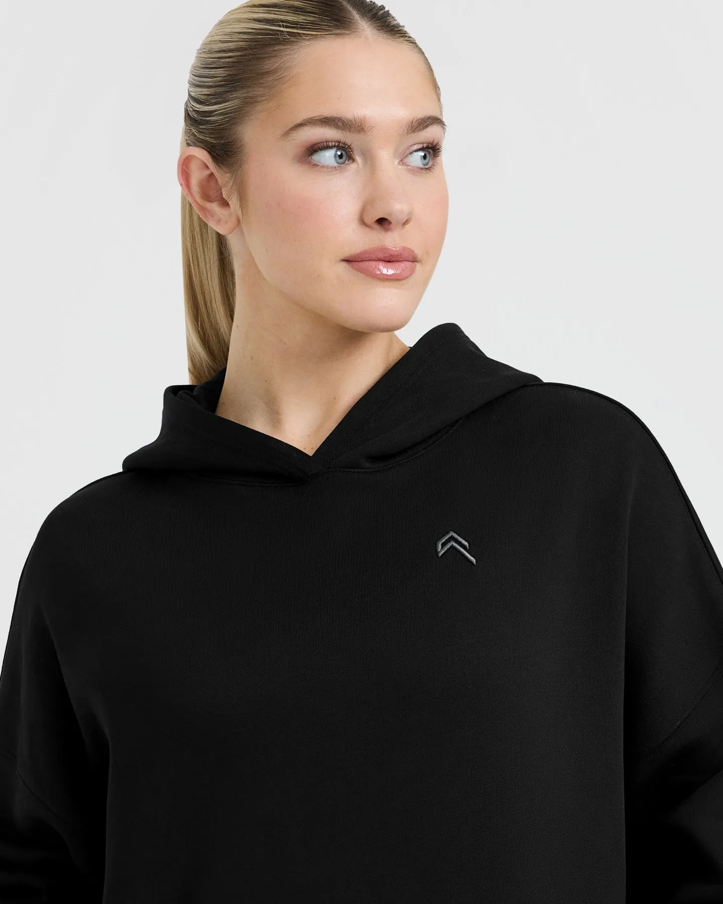 All Day Longline Hoodie | Black