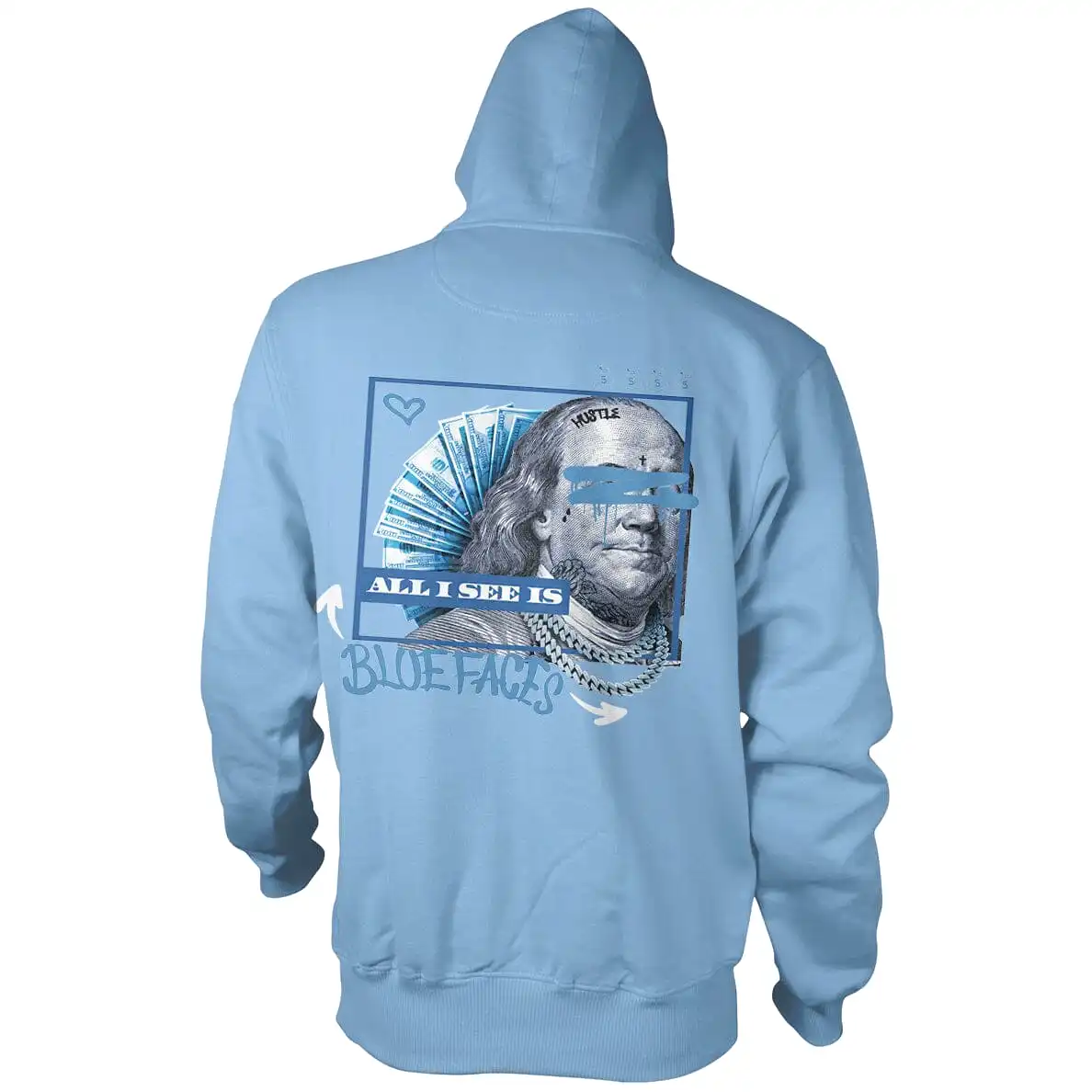 All I See is Blue Faces - University Blue Hoodie Sweatshirt