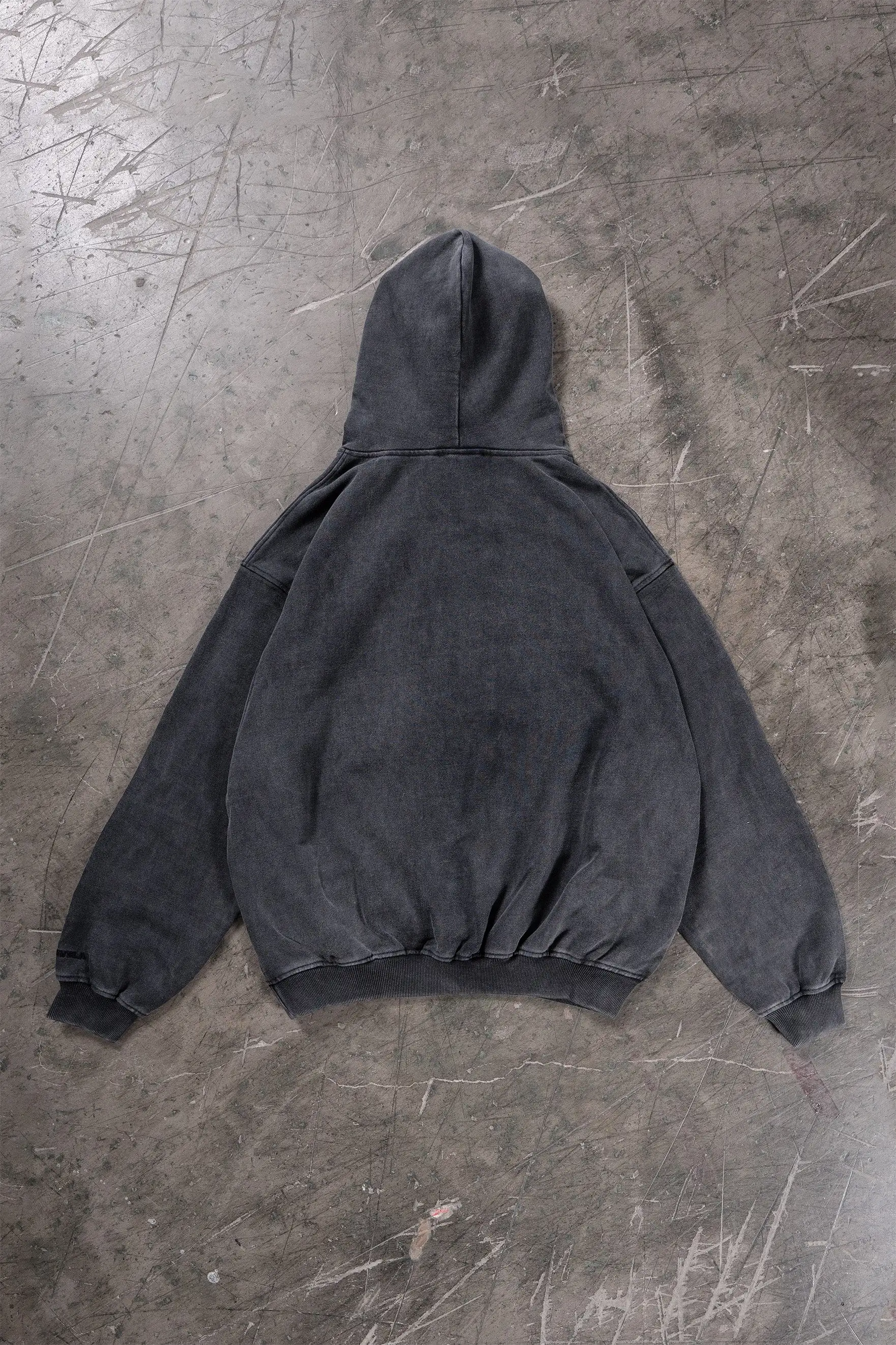 ANGEL HEART BLACK WASHED HOODIE