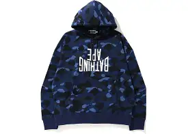 BAPE NYC LOGO PULLOVER HOODIE NAVY