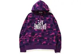 BAPE NYC LOGO PULLOVER HOODIE PURPLE