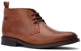 Base London Atkinson Mens Leather Lace Up Chukka Boot