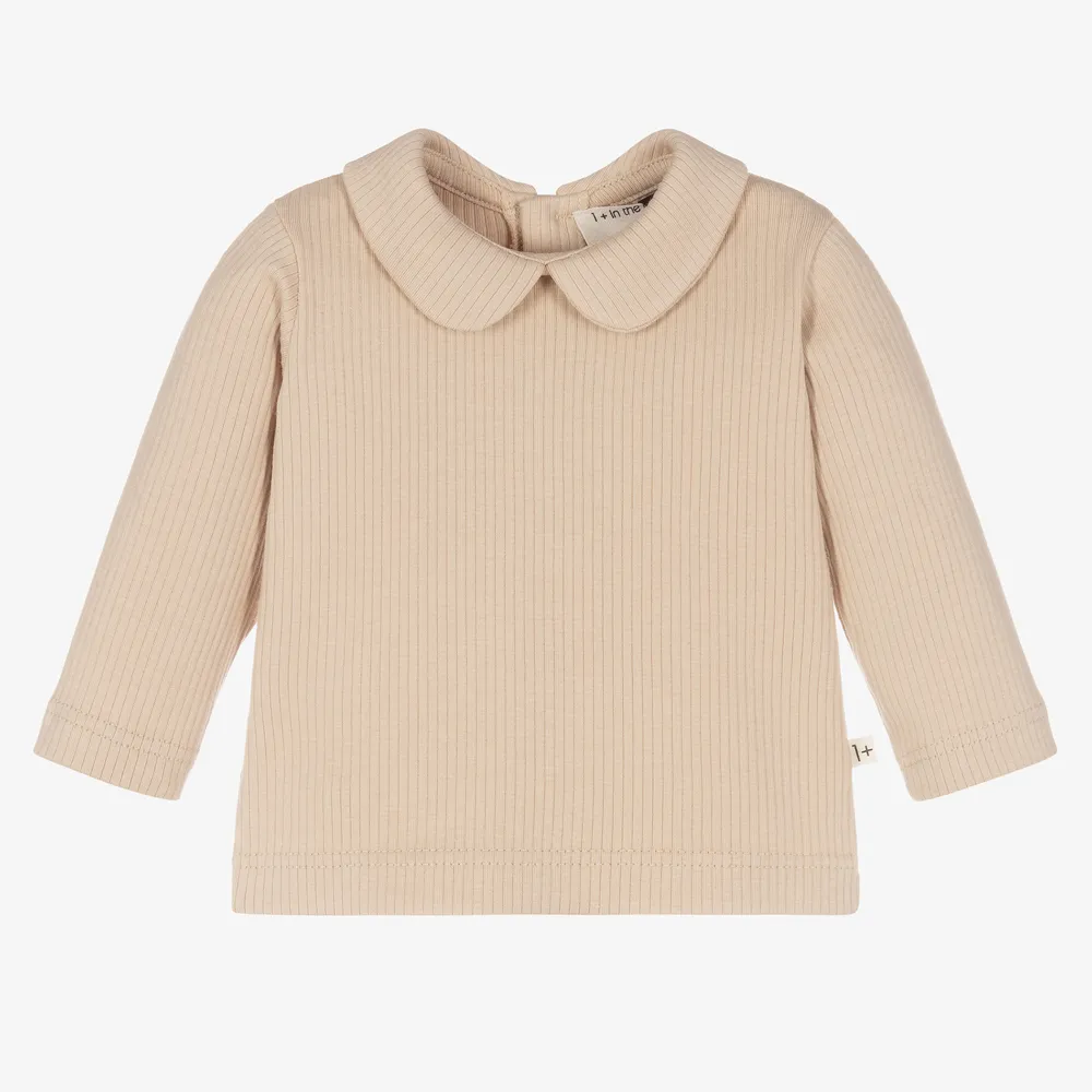 Beige Cotton Baby Top