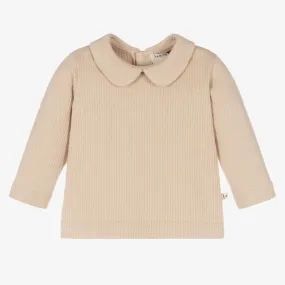 Beige Cotton Baby Top