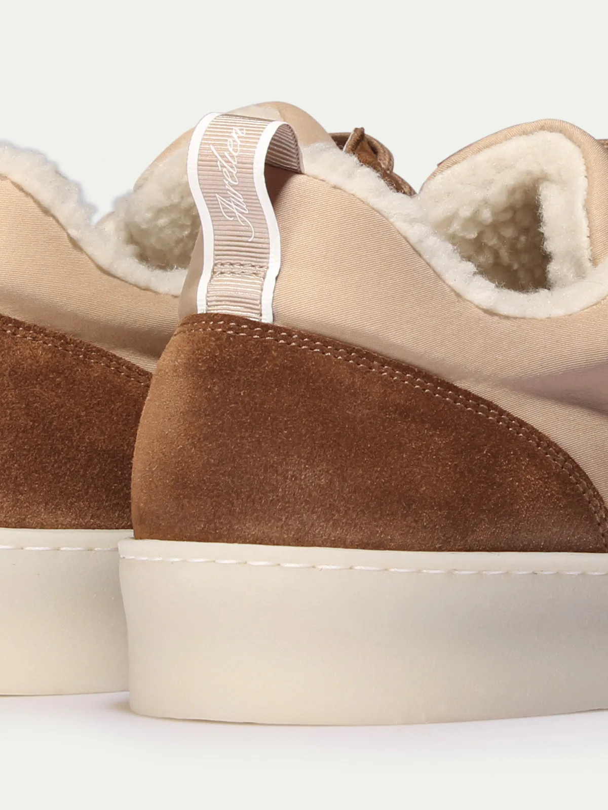 Beige Shearling Bayside Sneaker