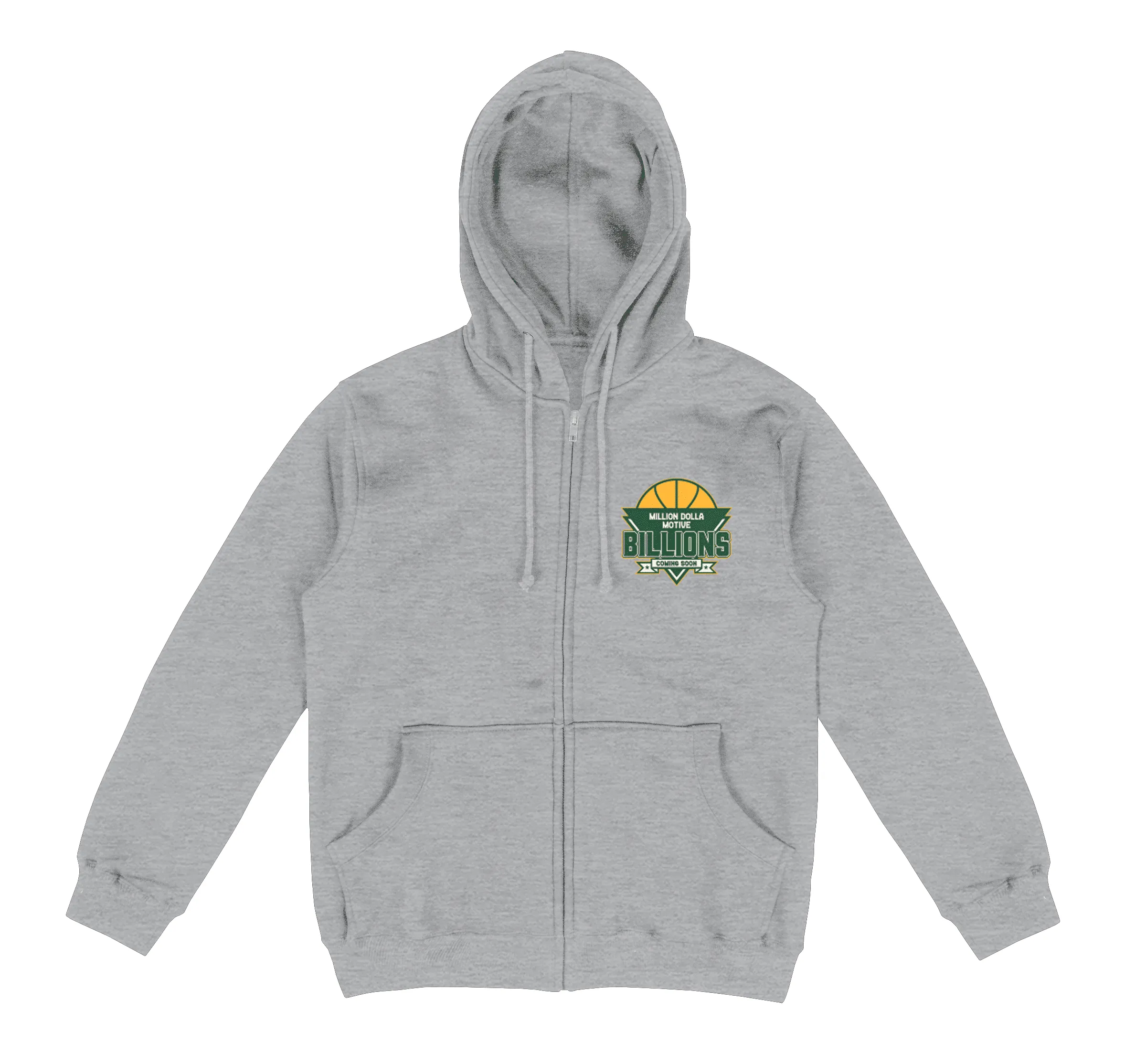 Billions Coming Soon - Heather Grey Zipper Hoodie Sweatshirt