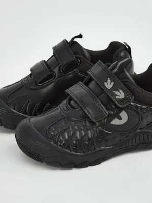 Black Dinosaur Double Strap School Shoes | School | George at ASDA