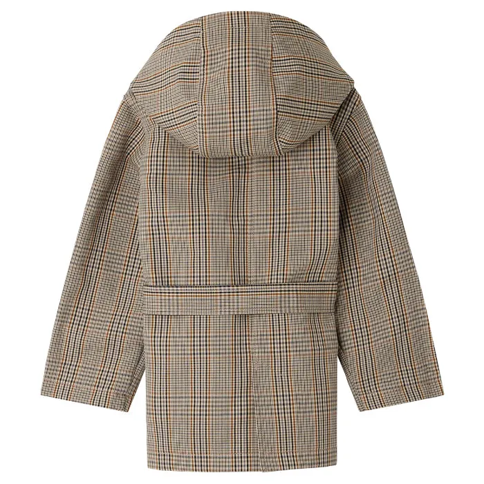 Bonpoint Child Charlene Trench Coat Beige Checks