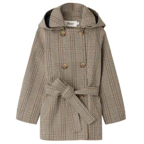 Bonpoint Child Charlene Trench Coat Beige Checks