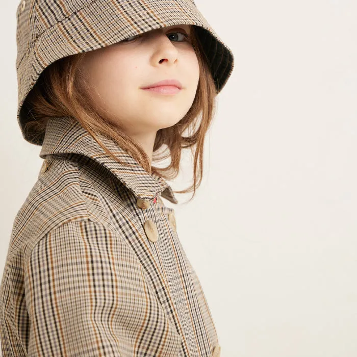 Bonpoint Child Charlene Trench Coat Beige Checks