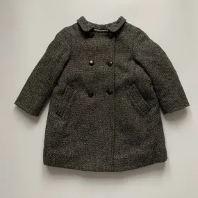 Bonpoint Grey Metallic Wool Coat: 3 Years