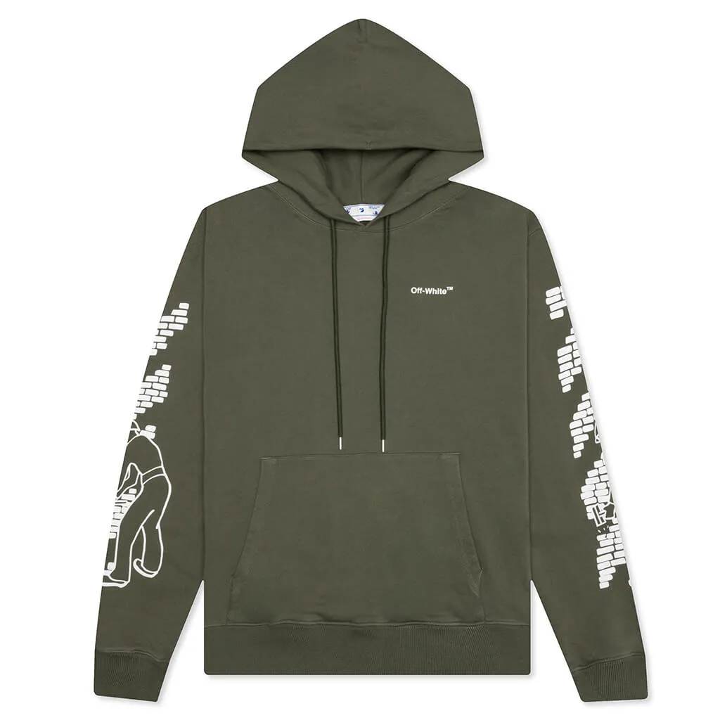 Bricks Slim Hoodie - Army Green