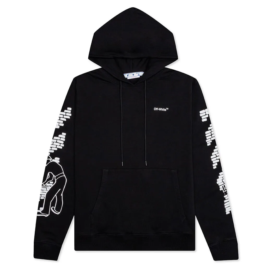 Bricks Slim Hoodie - Black/White