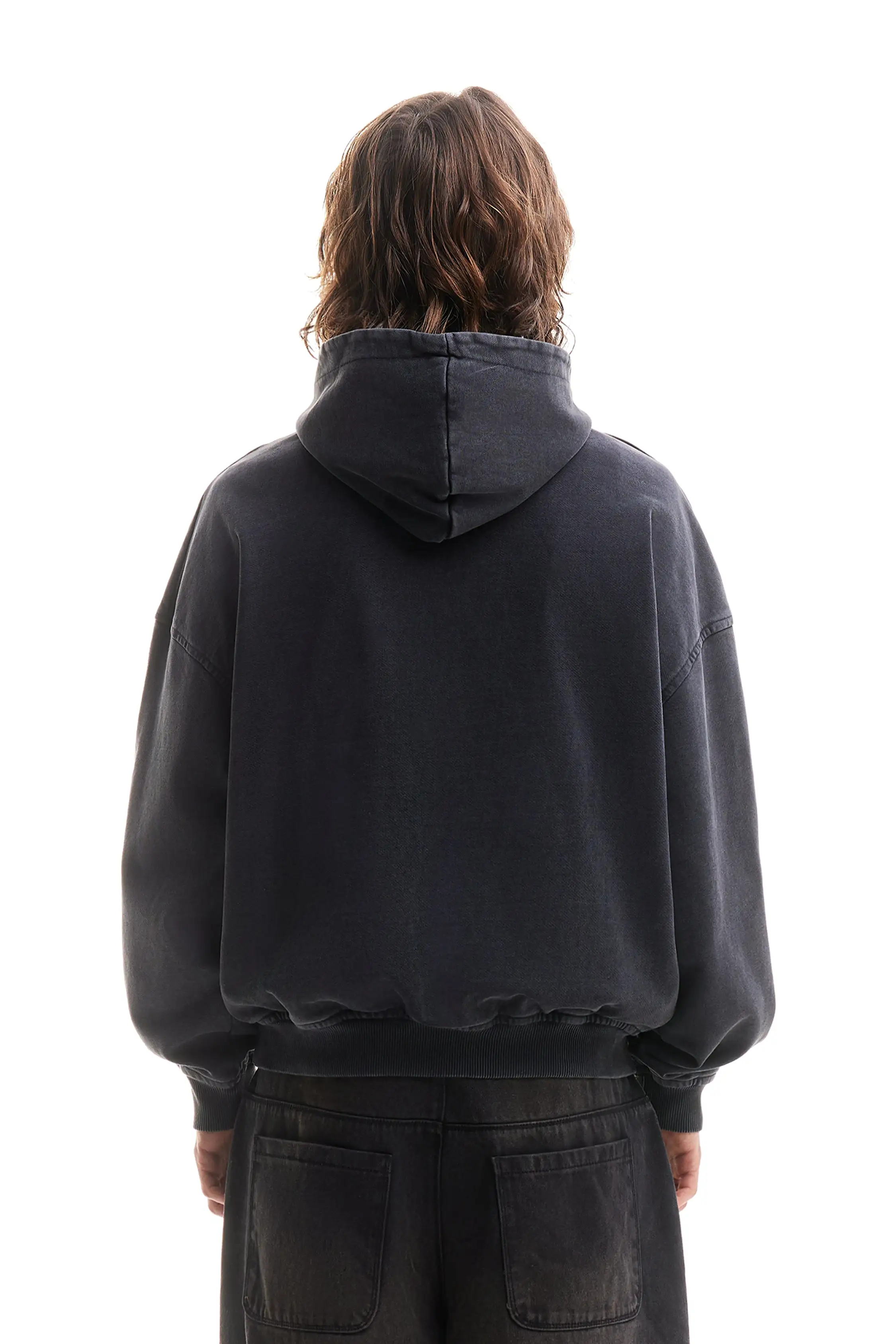 CASTLE BLACK WASHED HOODIE