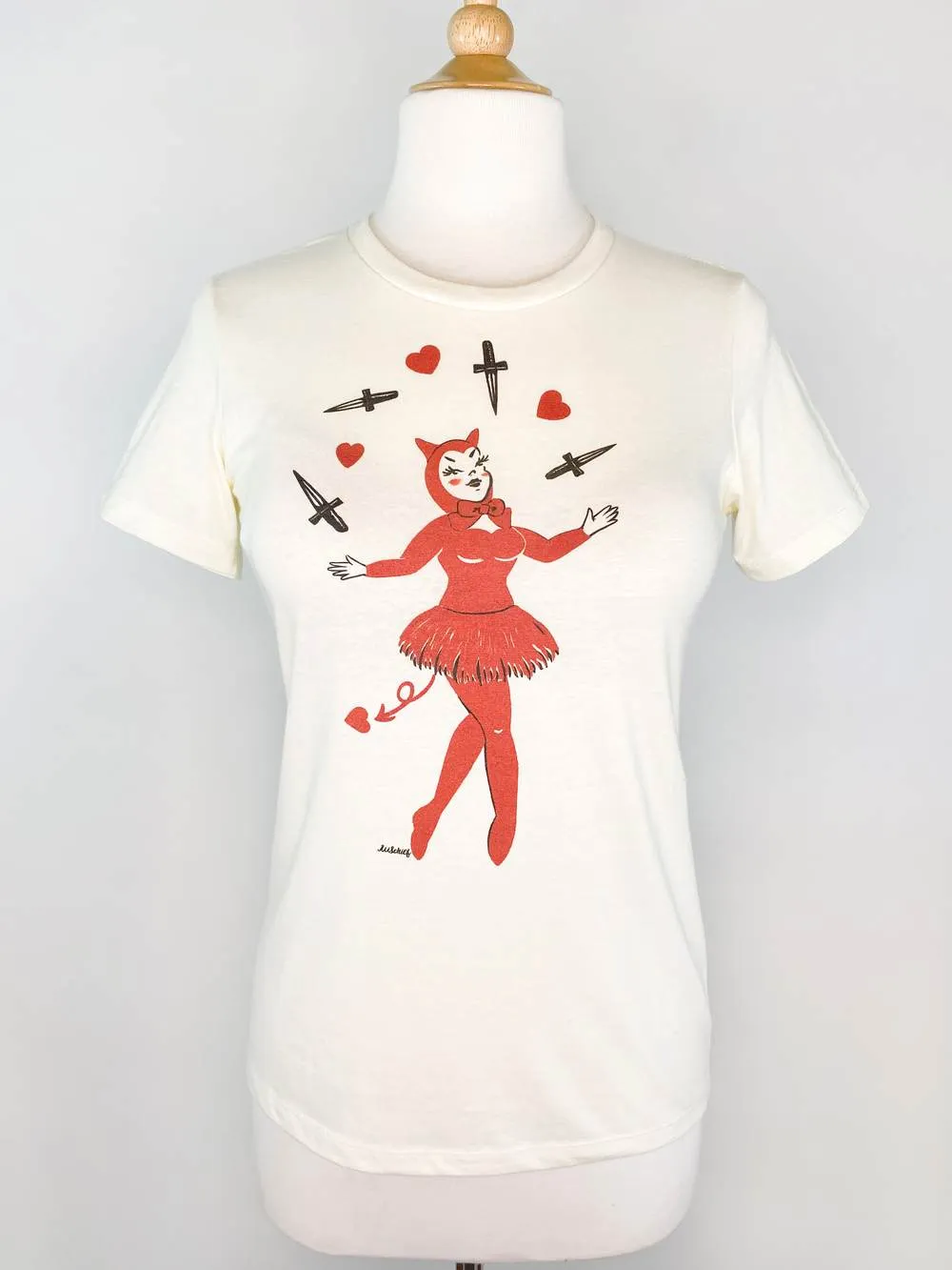 Dagger Devil T-Shirt in Ivory