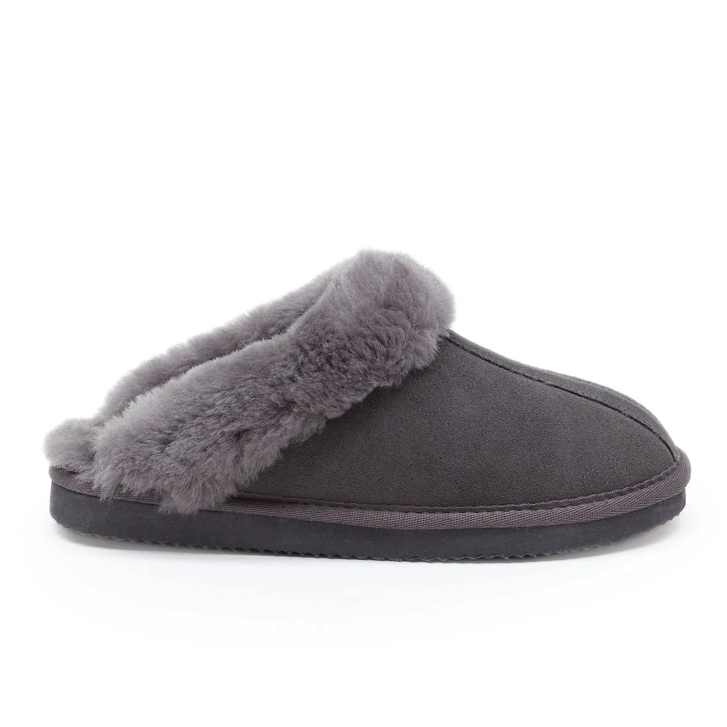 Dark Grey Wedge Slipper