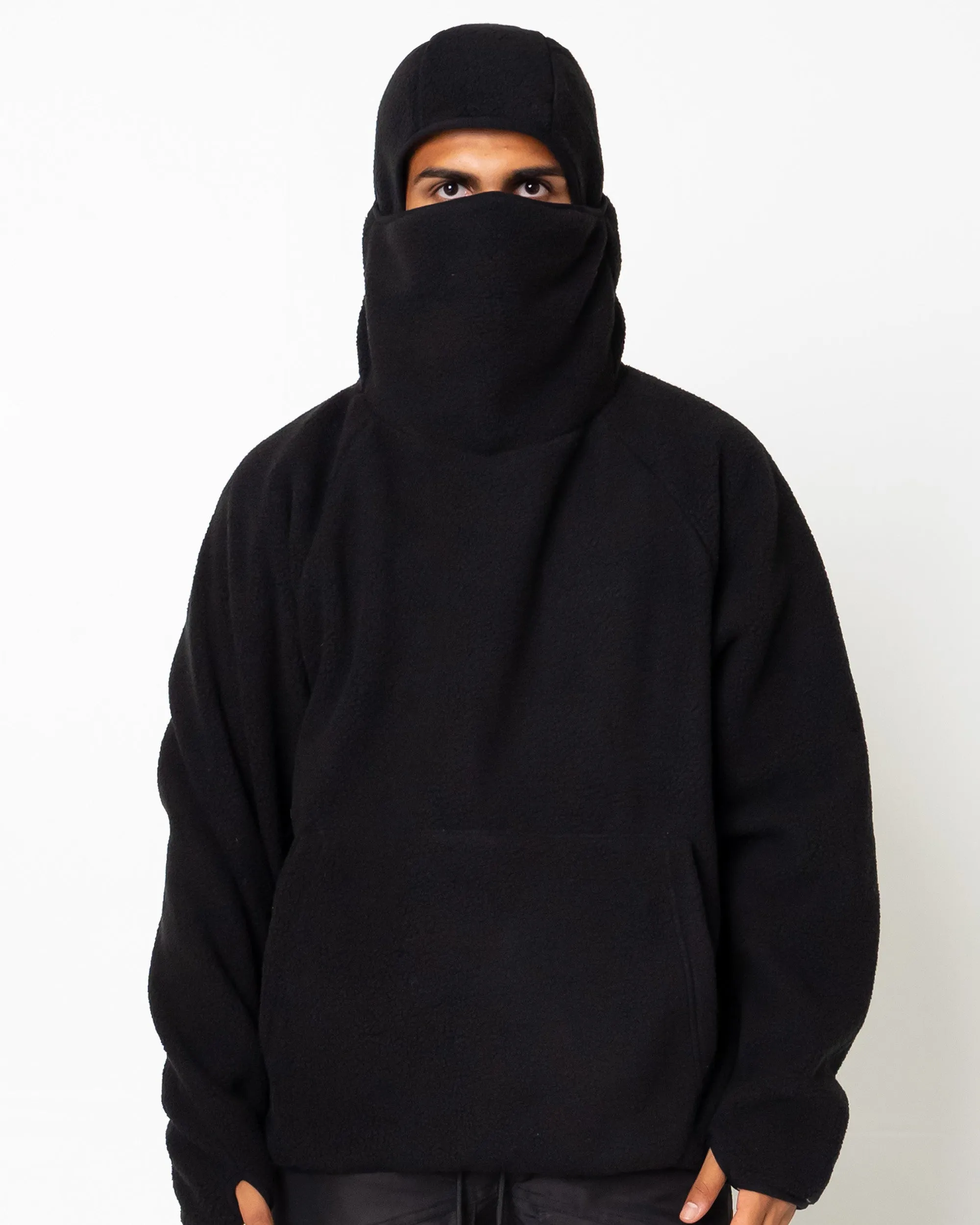 EPTM BALACLAVA SHERPA HOODIE-BLACK