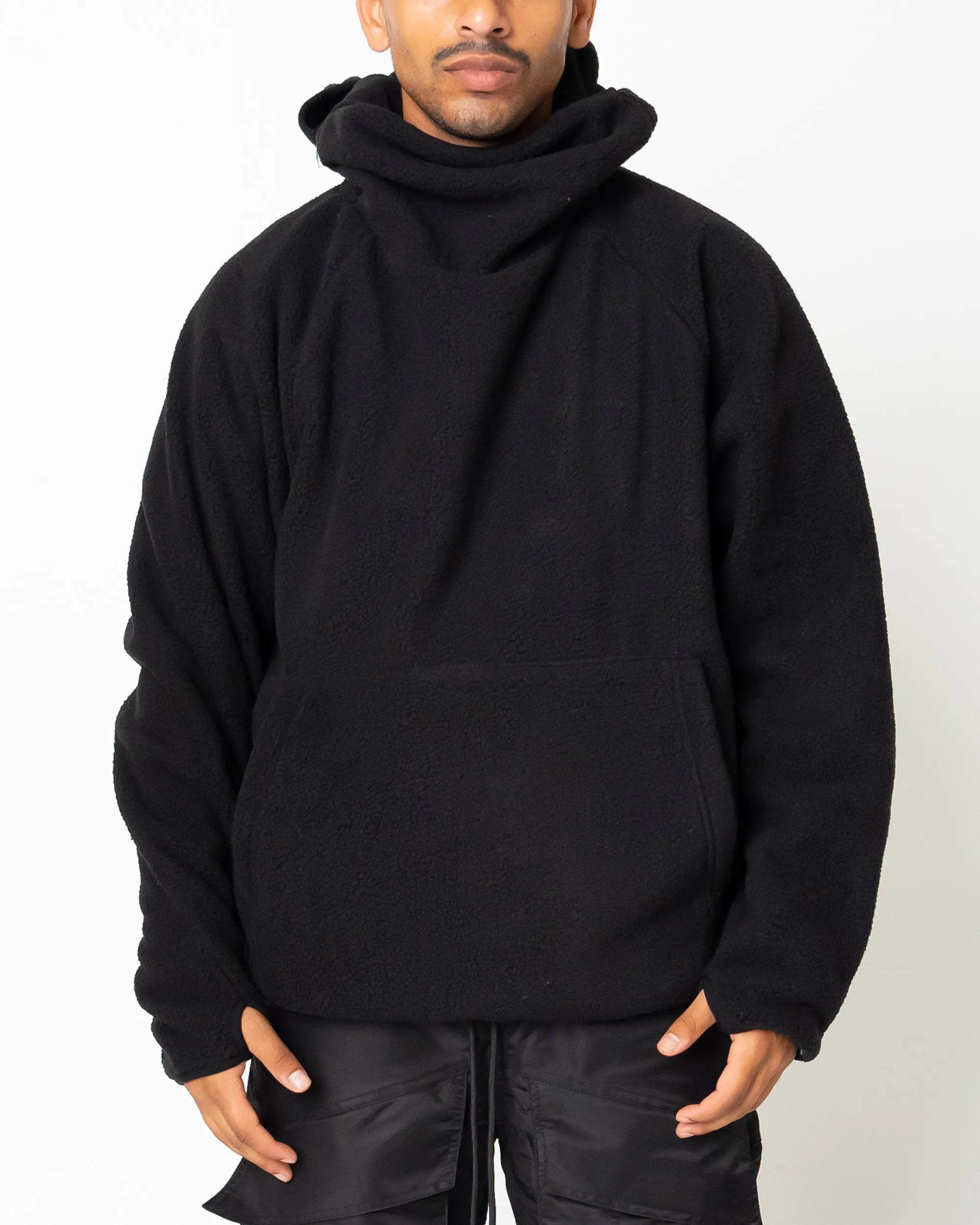 EPTM BALACLAVA SHERPA HOODIE-BLACK