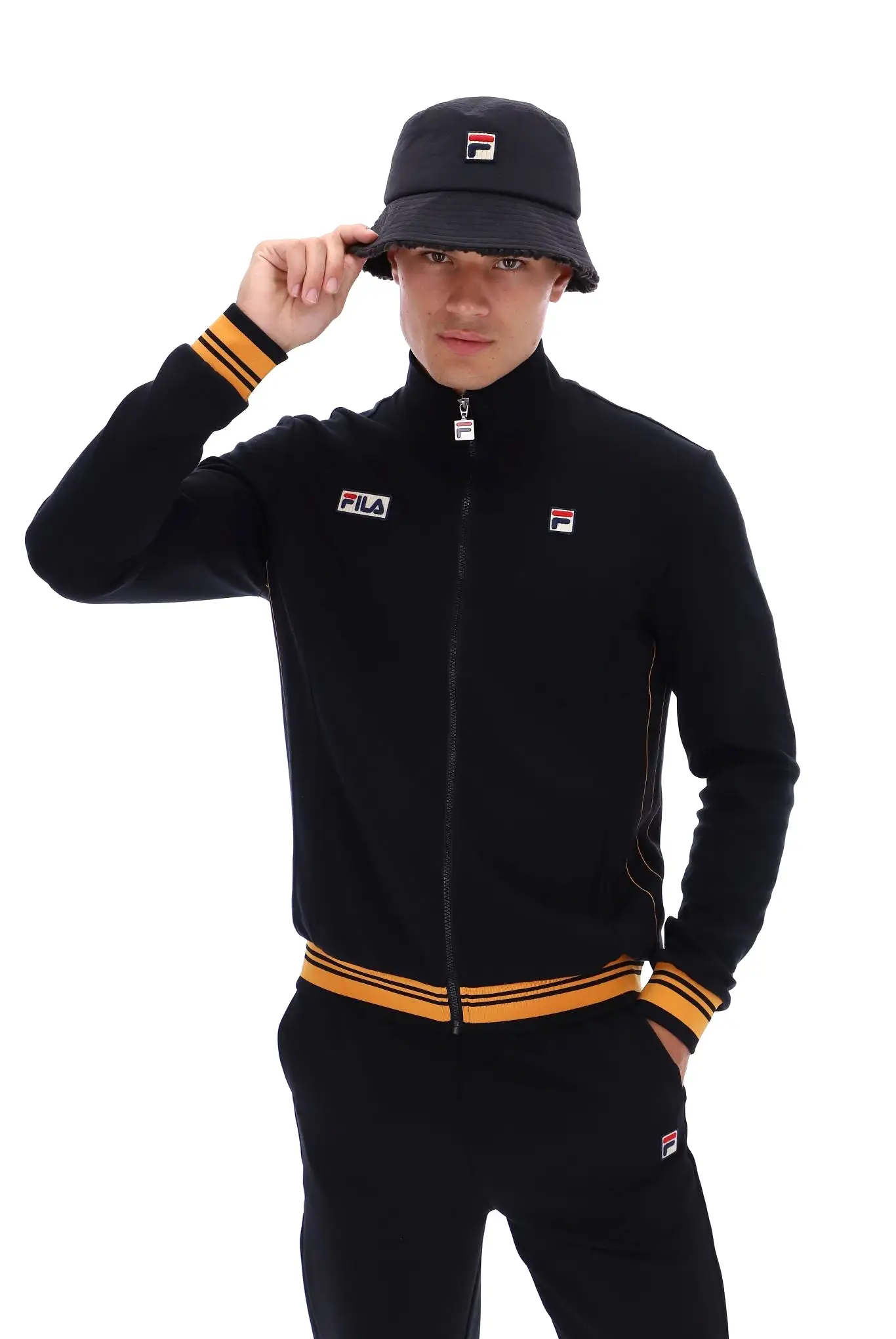 Fila Vintage JAMIE SETTANTA Funnel Neck Jacket/Black/Yam 004 - New AW23