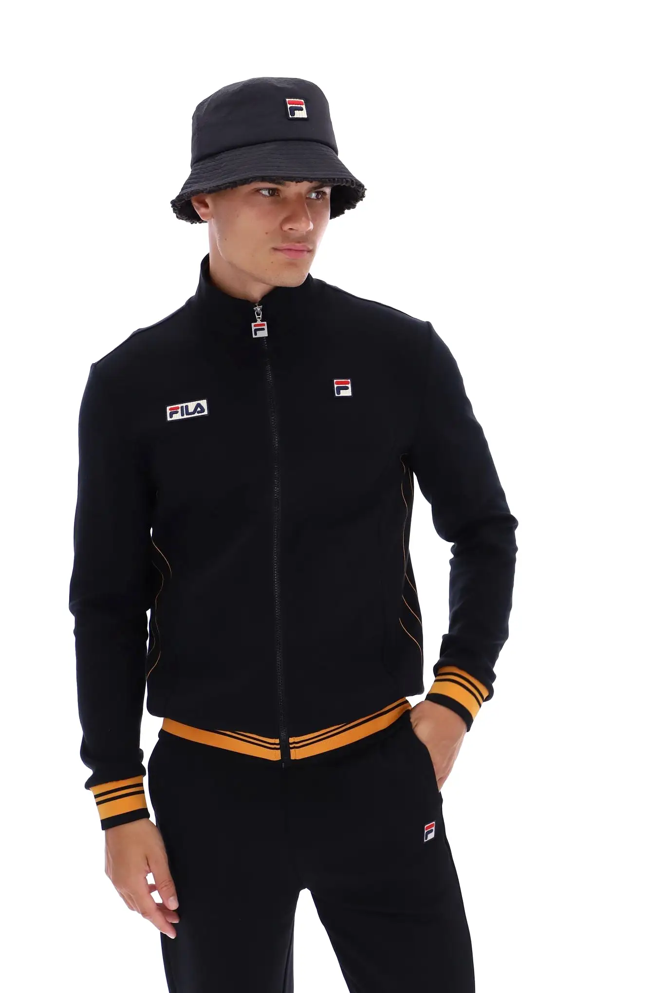 Fila Vintage JAMIE SETTANTA Funnel Neck Jacket/Black/Yam 004 - New AW23