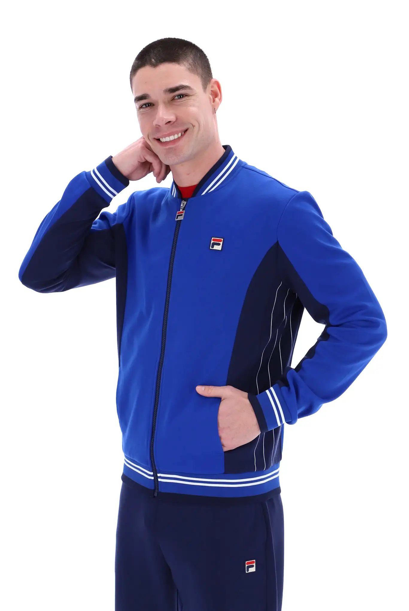 Fila Vintage Settanta Borg Track Jacket/Bright Blue 422 - SS23 SALE