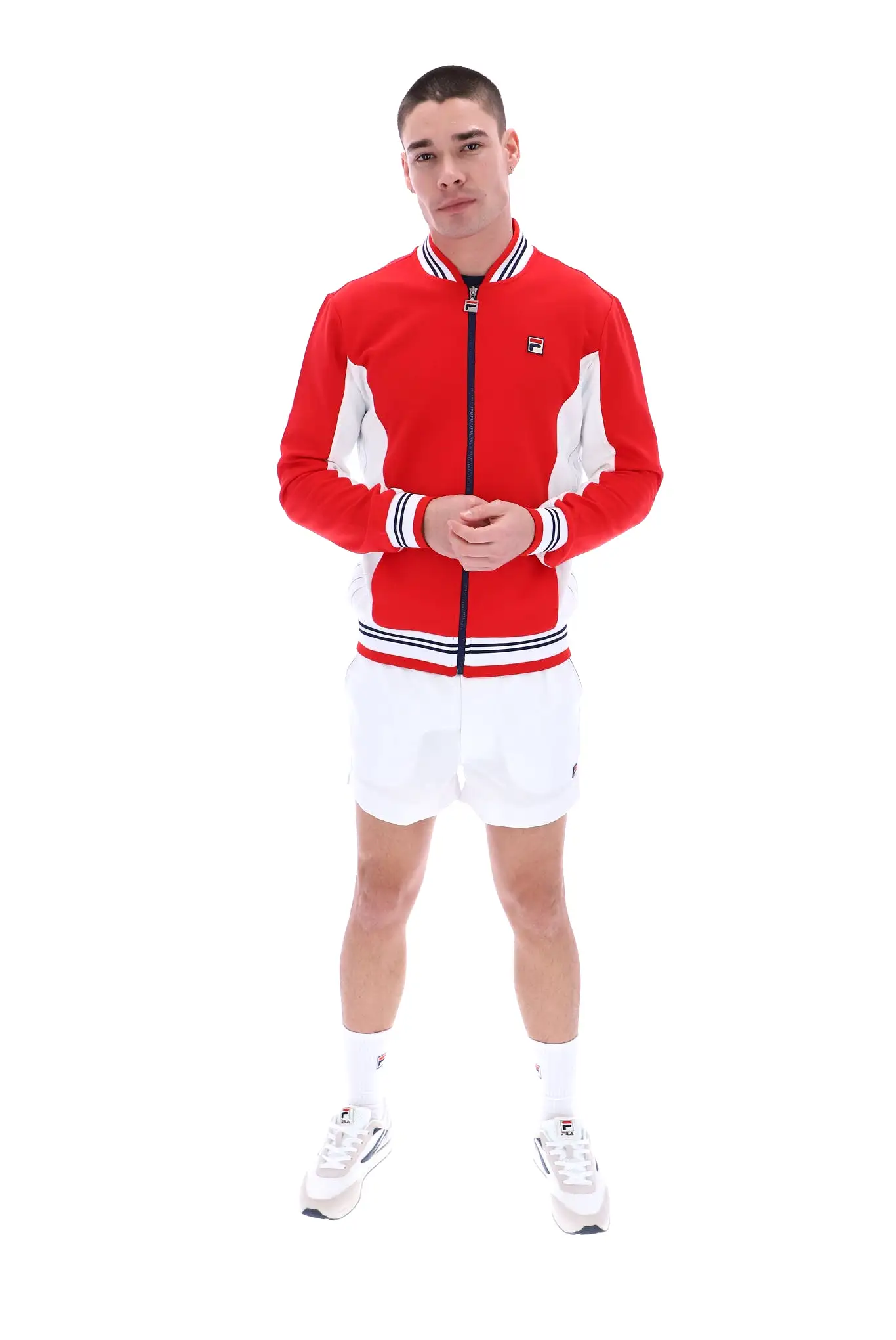 Fila Vintage SETTANTA Borg Track Jacket/Fila Red/White 623 - New AW23