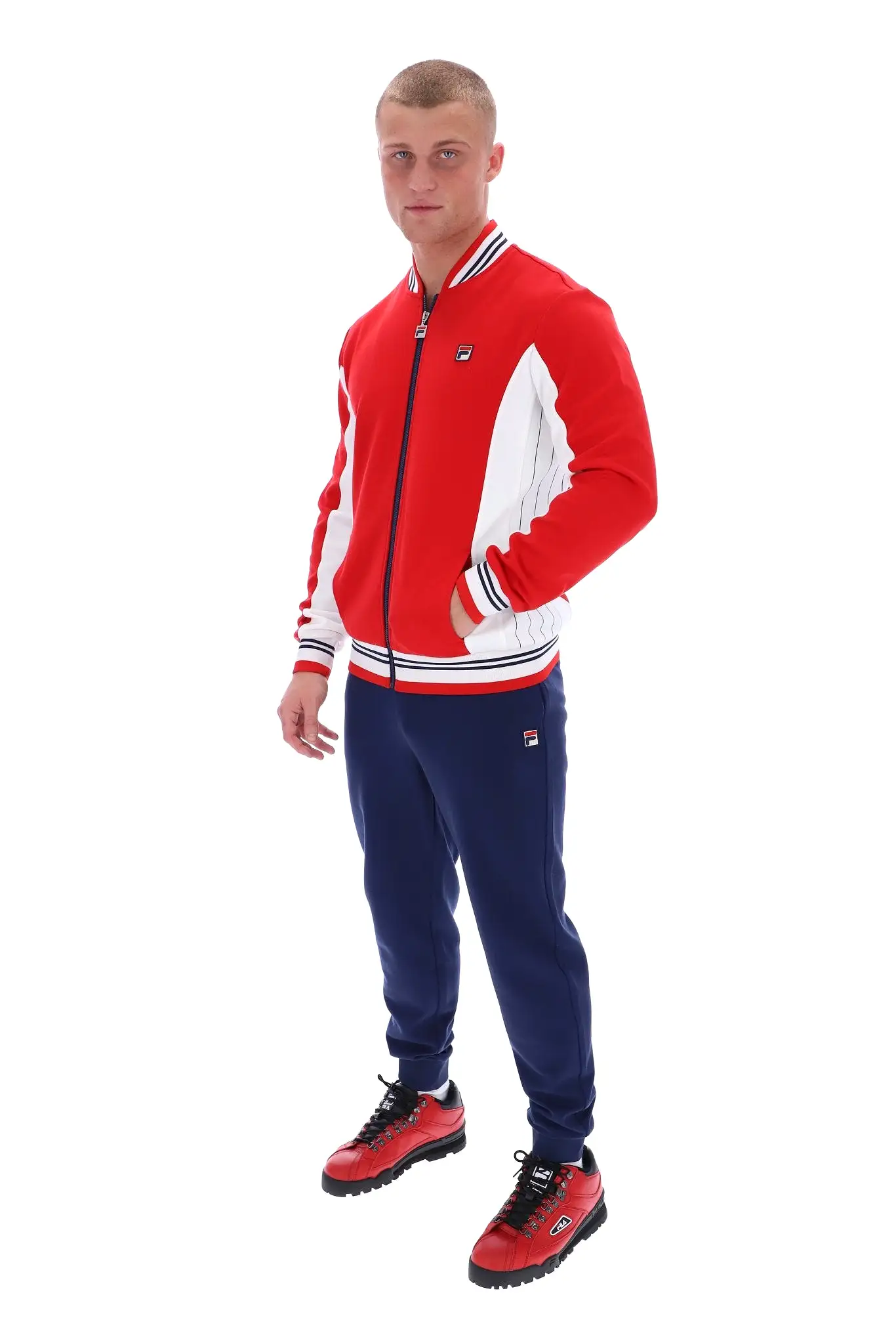 Fila Vintage SETTANTA Borg Track Jacket/Fila Red/White 623 - New AW23