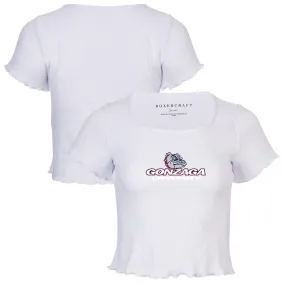 Gonzaga Bulldogs Women's White Baby Top T-Shirt