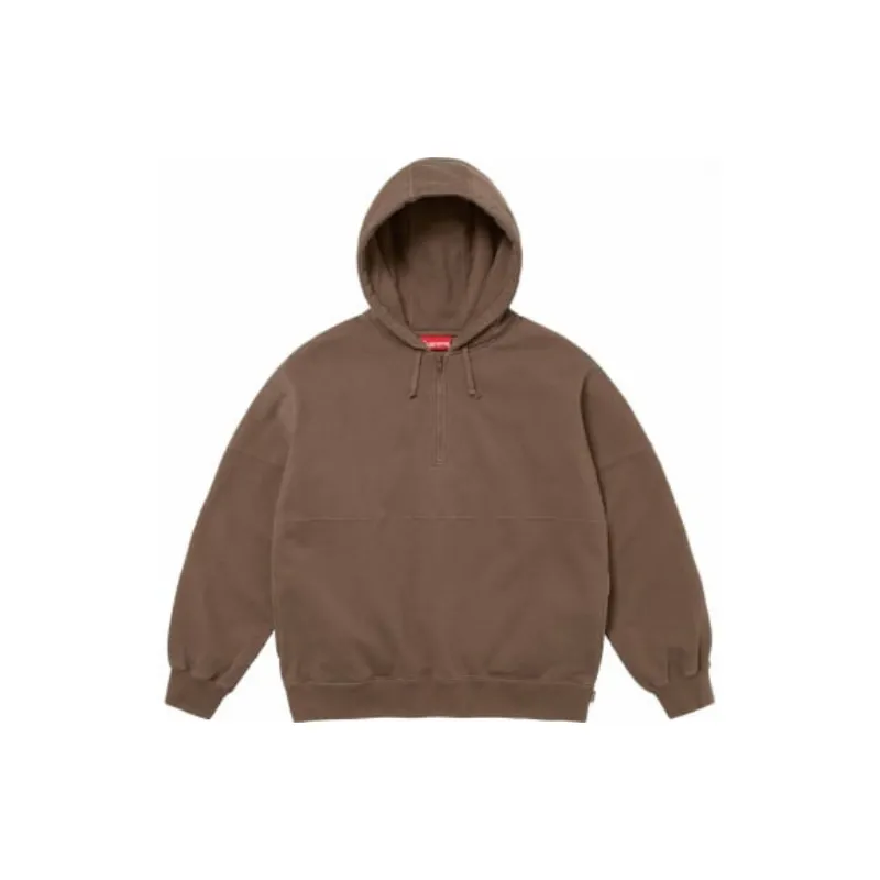 Half Zipped Hoodie SUPREME Wrapped Brown