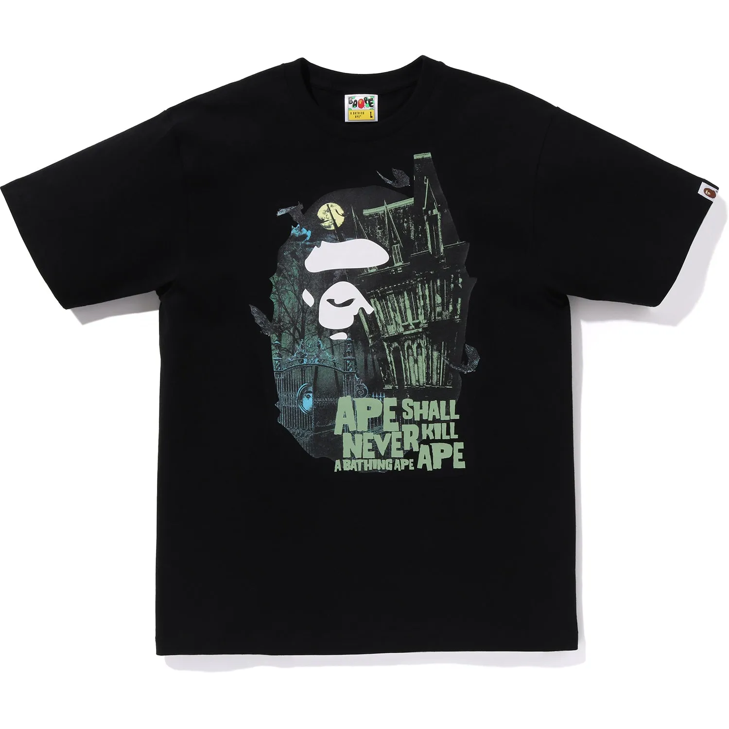 HALLOWEEN BAPE MANSION APE HEAD TEE MENS