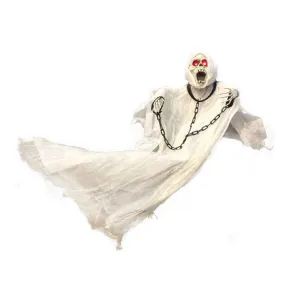 Halloween Decoration Hanging Ghost with chain light Eyes Sound and Sensor Props