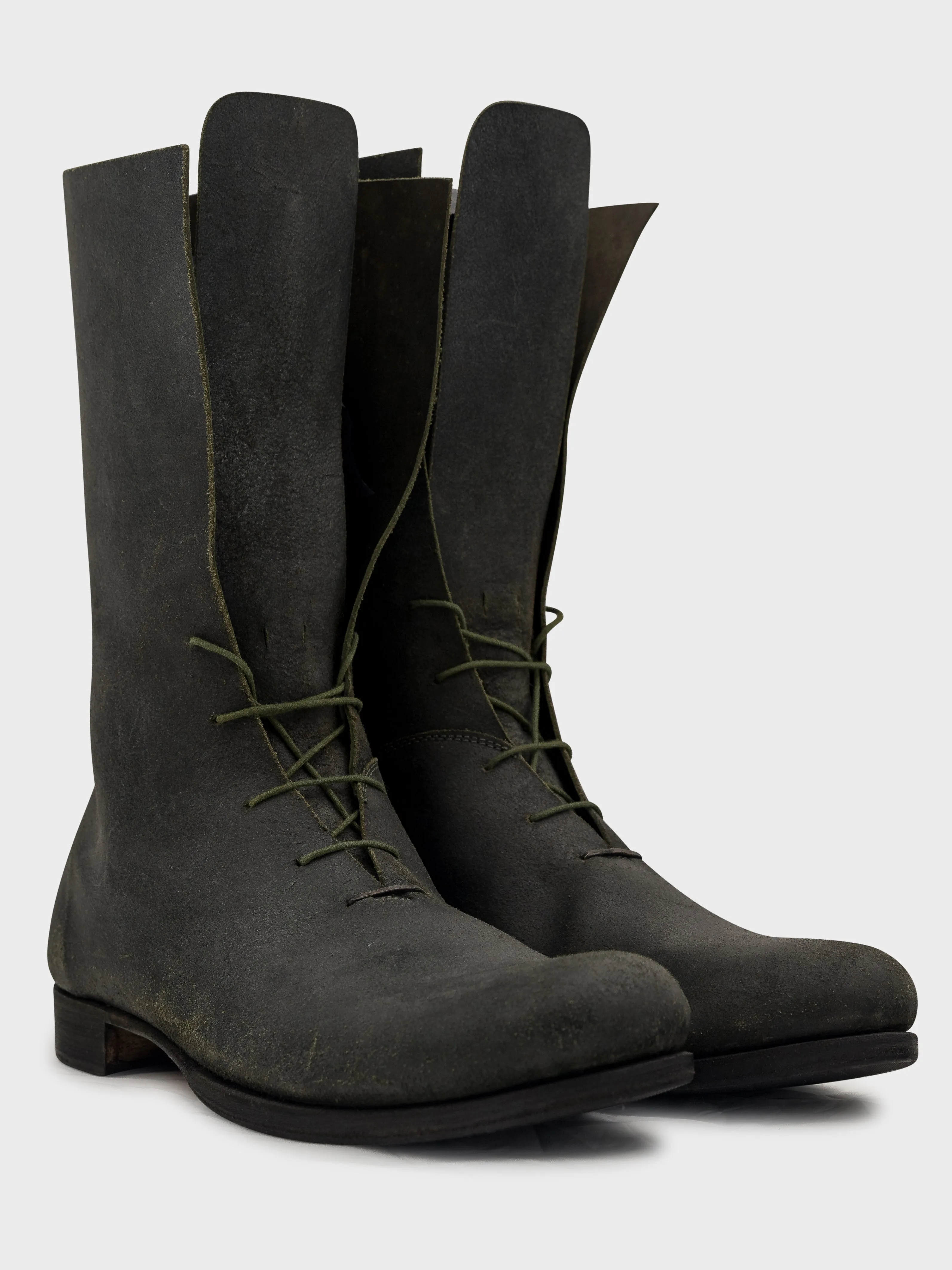 High Leather Combat Boots