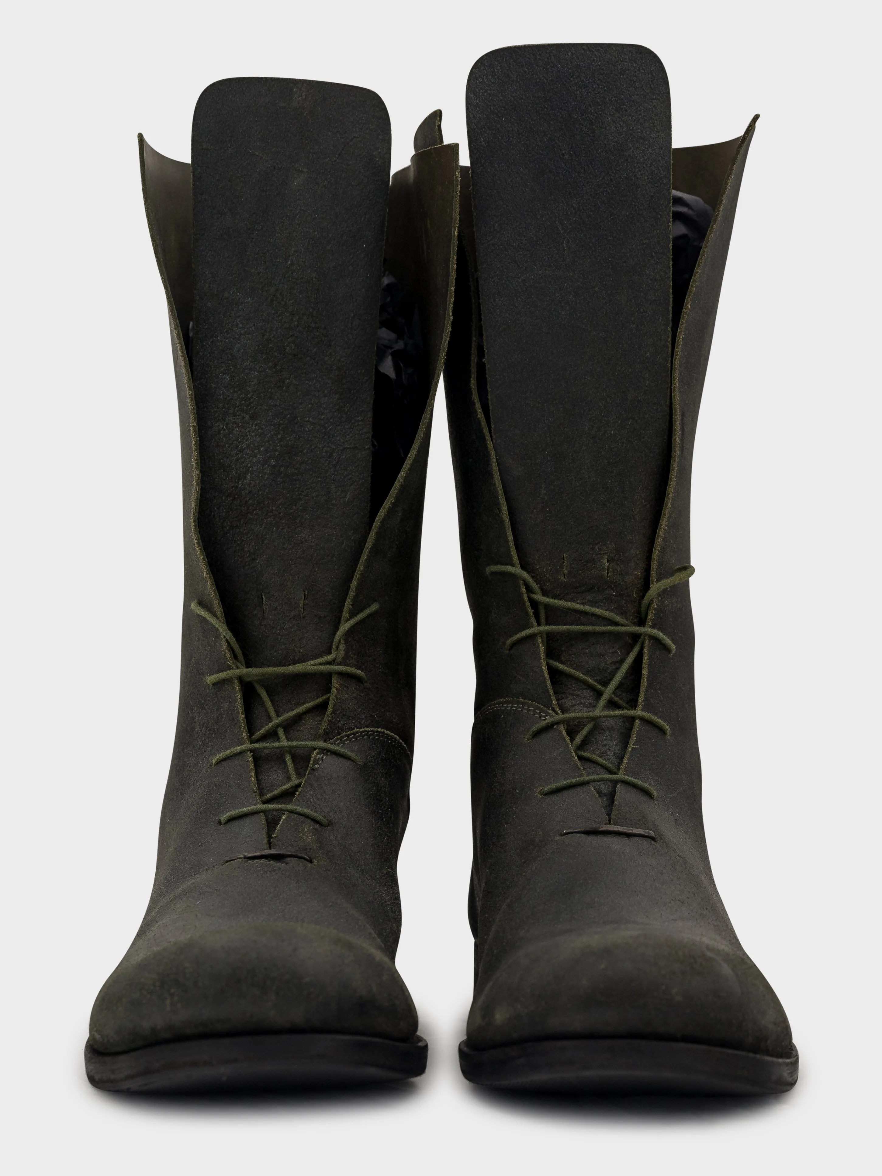 High Leather Combat Boots