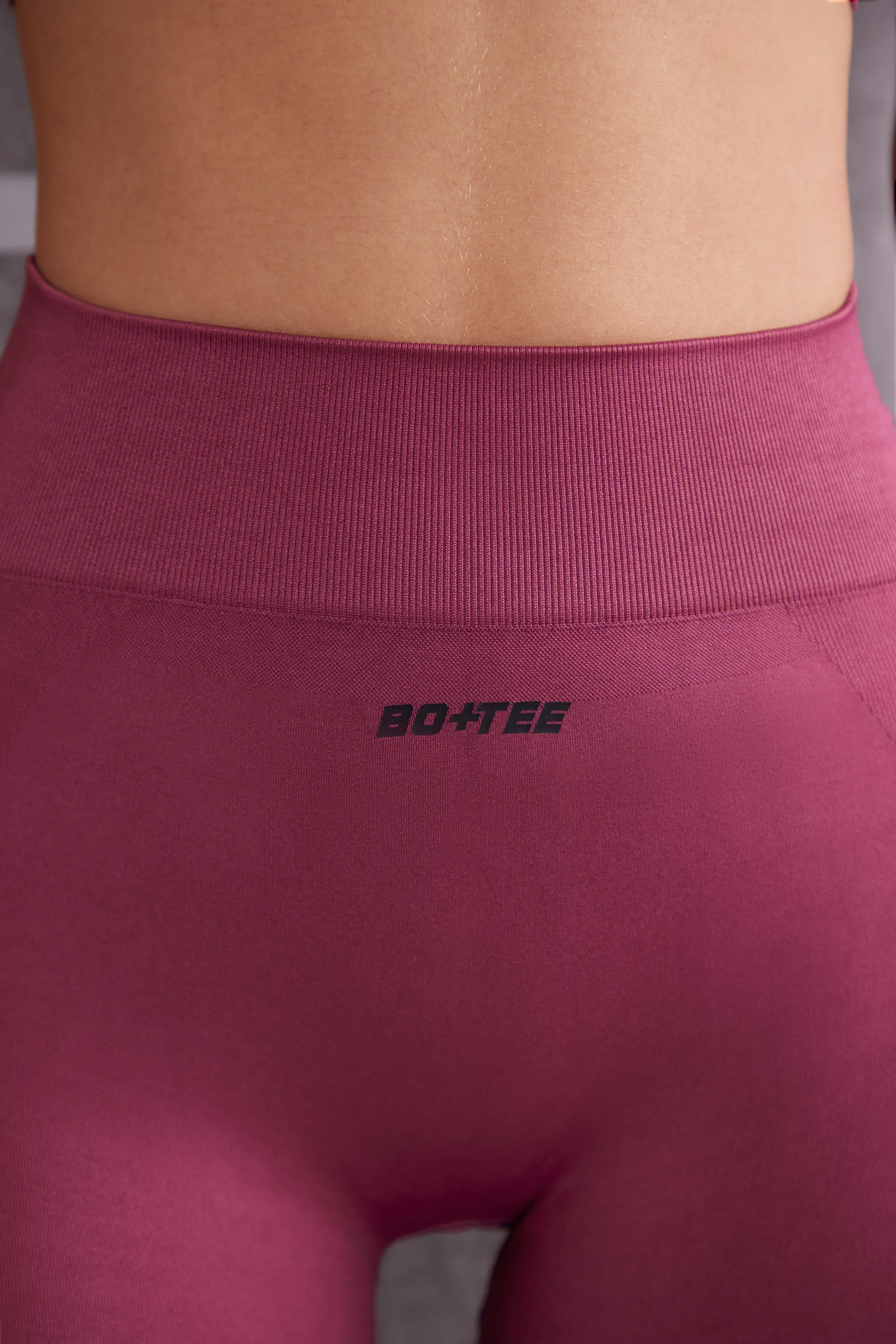 High Waist Seamless Leggings in Dark Rose