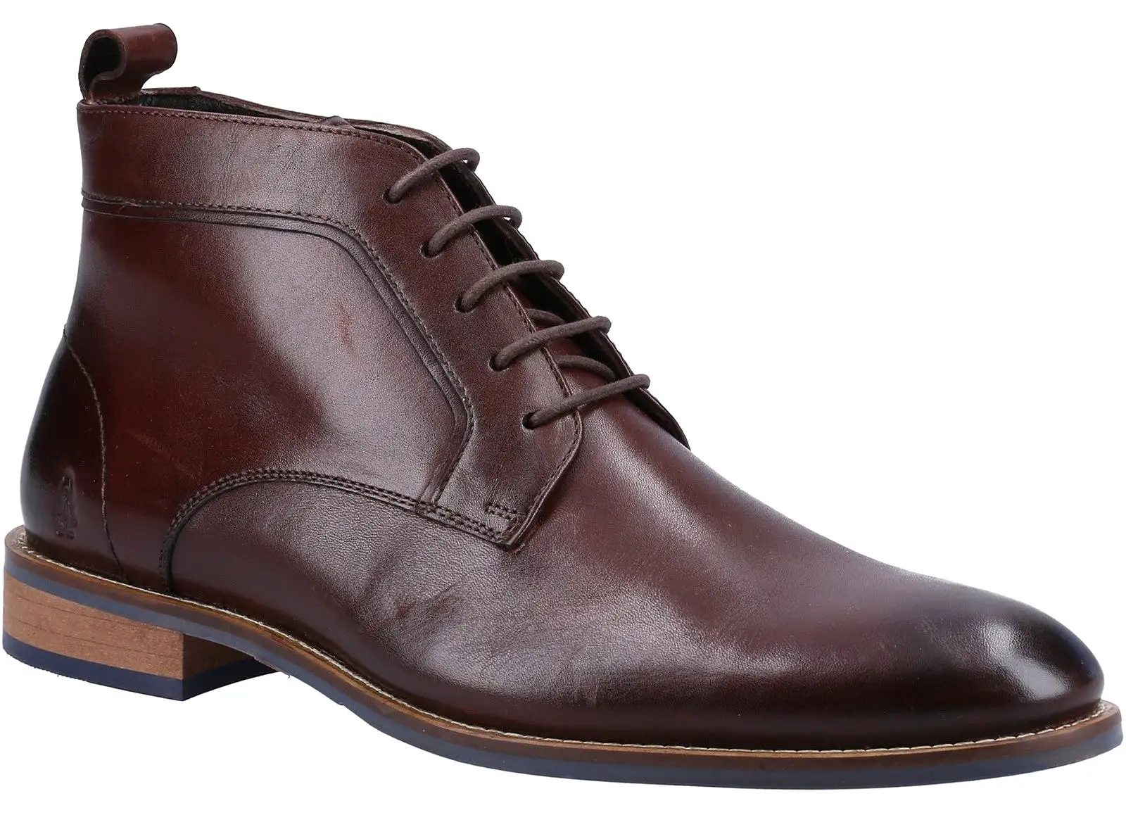 Hush Puppies Declan Mens Leather Lace Up Chukka Boot