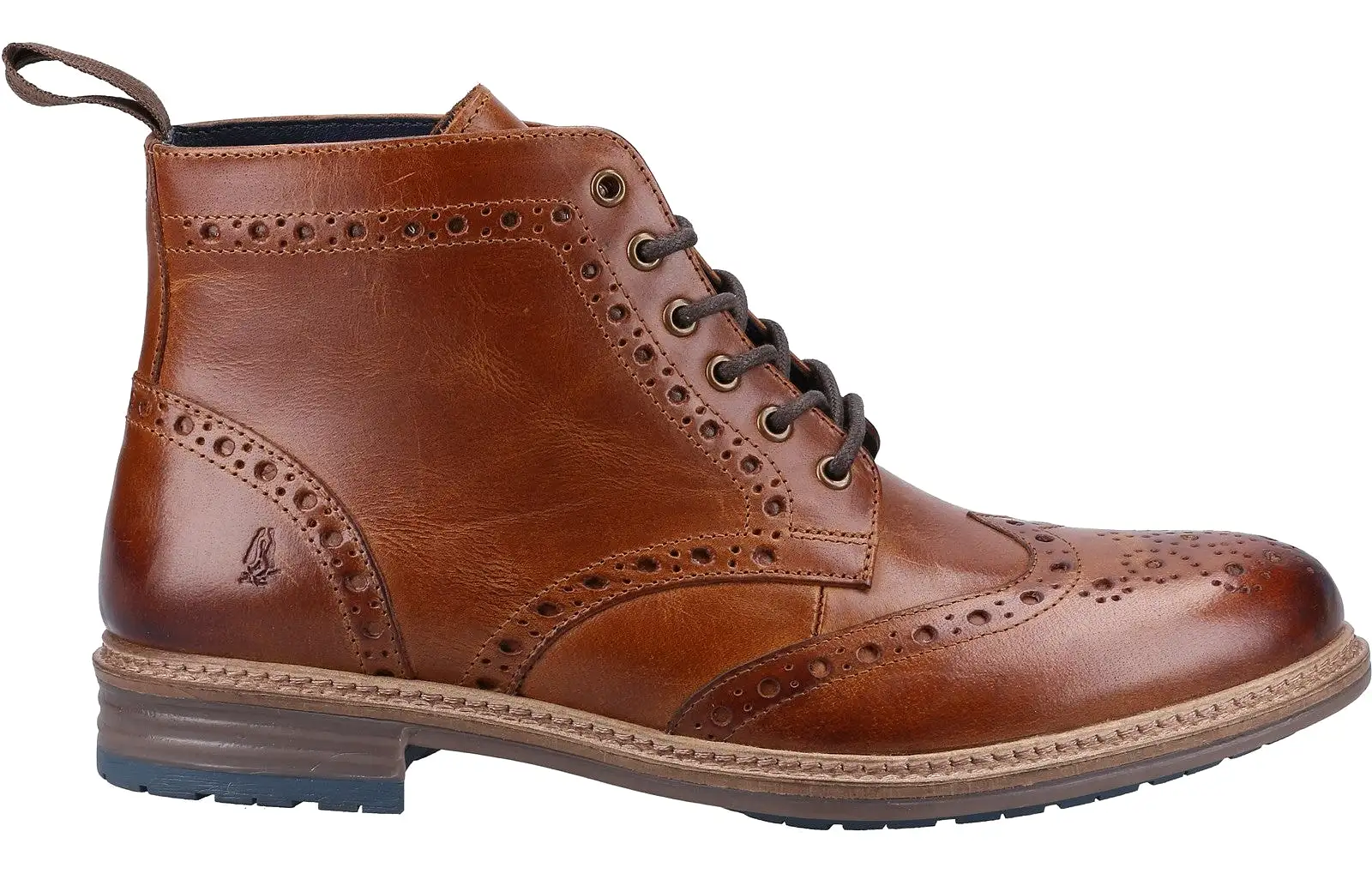 Hush Puppies Joshua Mens Leather Lace Up Brogue Boot