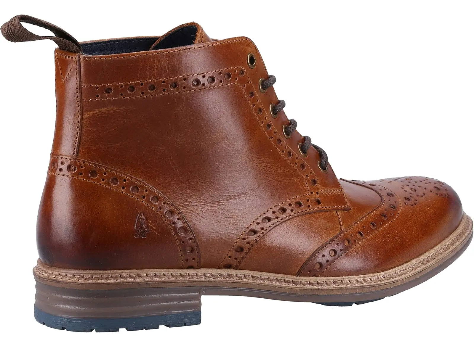 Hush Puppies Joshua Mens Leather Lace Up Brogue Boot