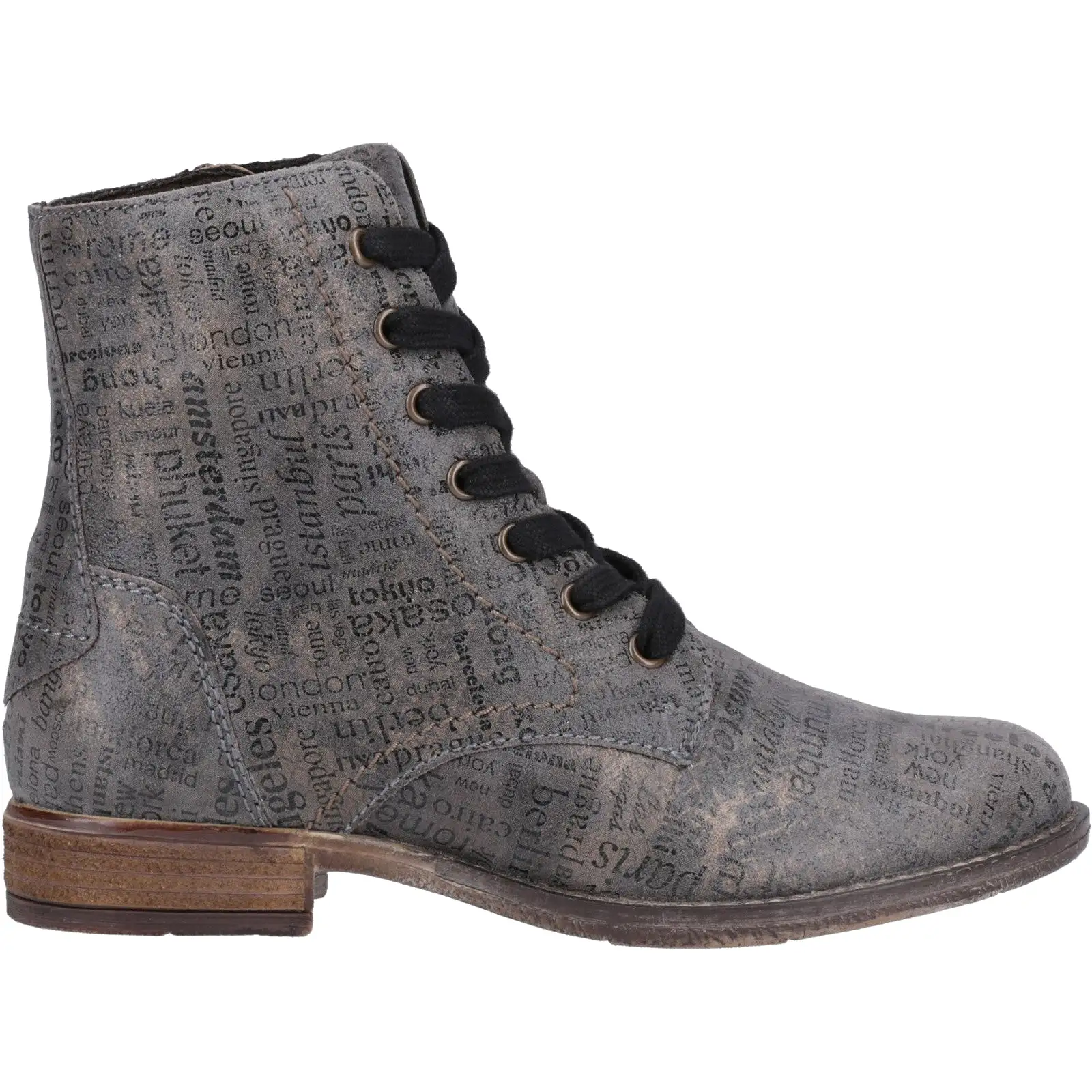 Josef Seibel Sienna 82 Womens Printed Leather Ankle Boot