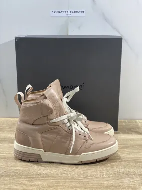 Lemare’ sneaker donna 3013 hi top pelle nude fondo gomma casual shoes