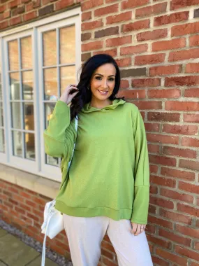 Lime Soft Knit Hoodie Lucy