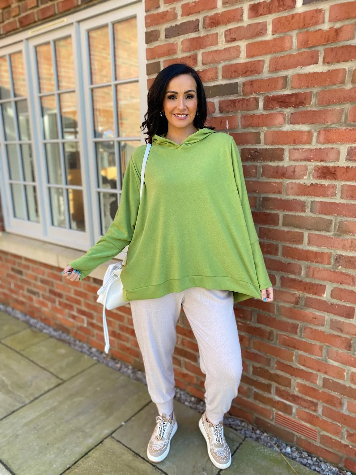 Lime Soft Knit Hoodie Lucy