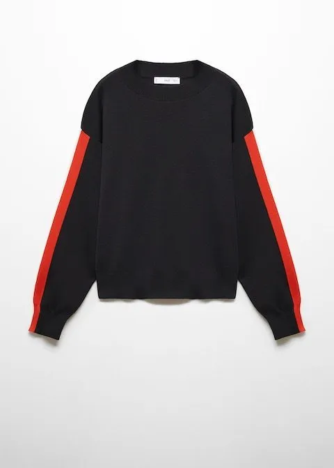 MANGO  |Round neck knit sweater