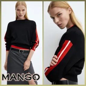 MANGO  |Round neck knit sweater