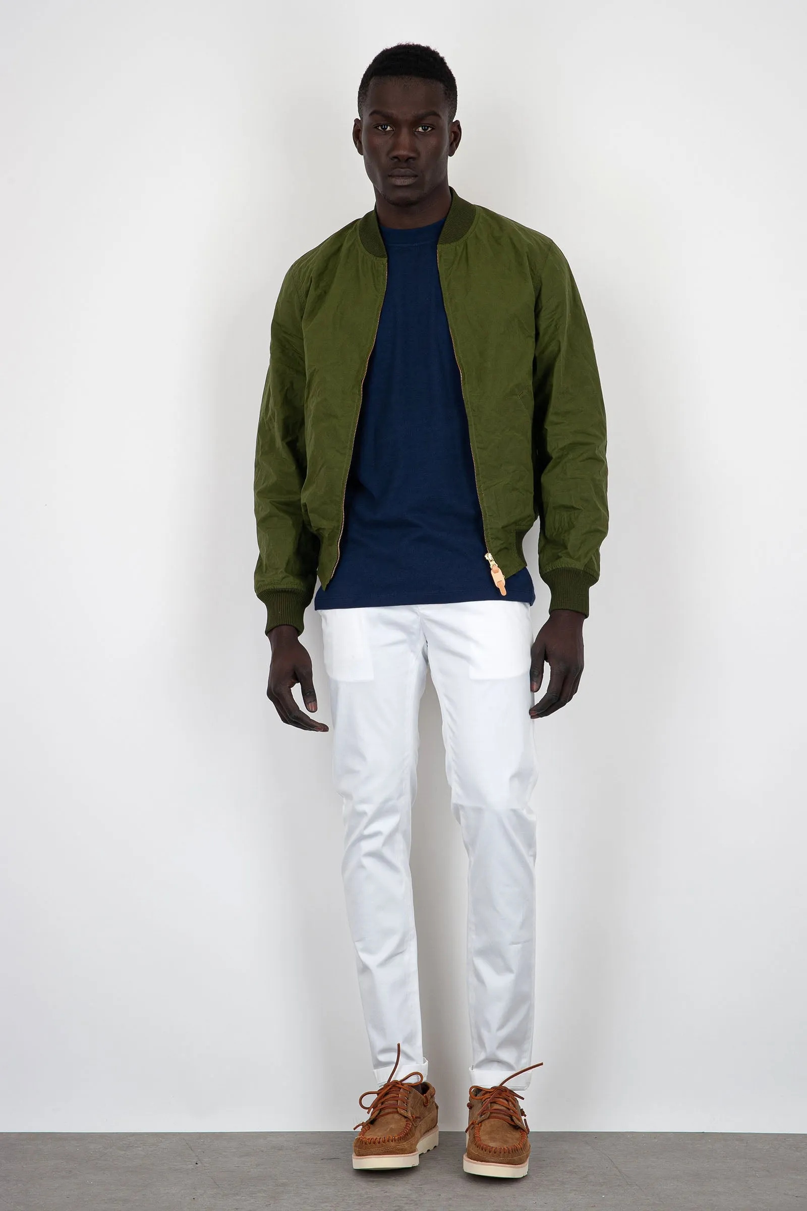 Manifattura Ceccarelli Bomber Coat Cotone Verde Chiaro