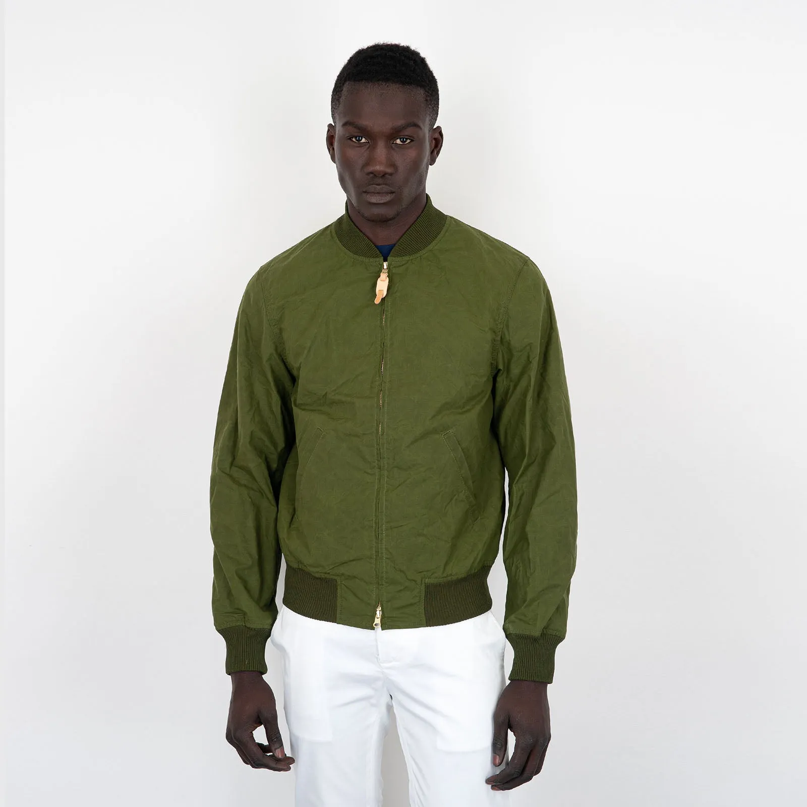 Manifattura Ceccarelli Bomber Coat Cotone Verde Chiaro