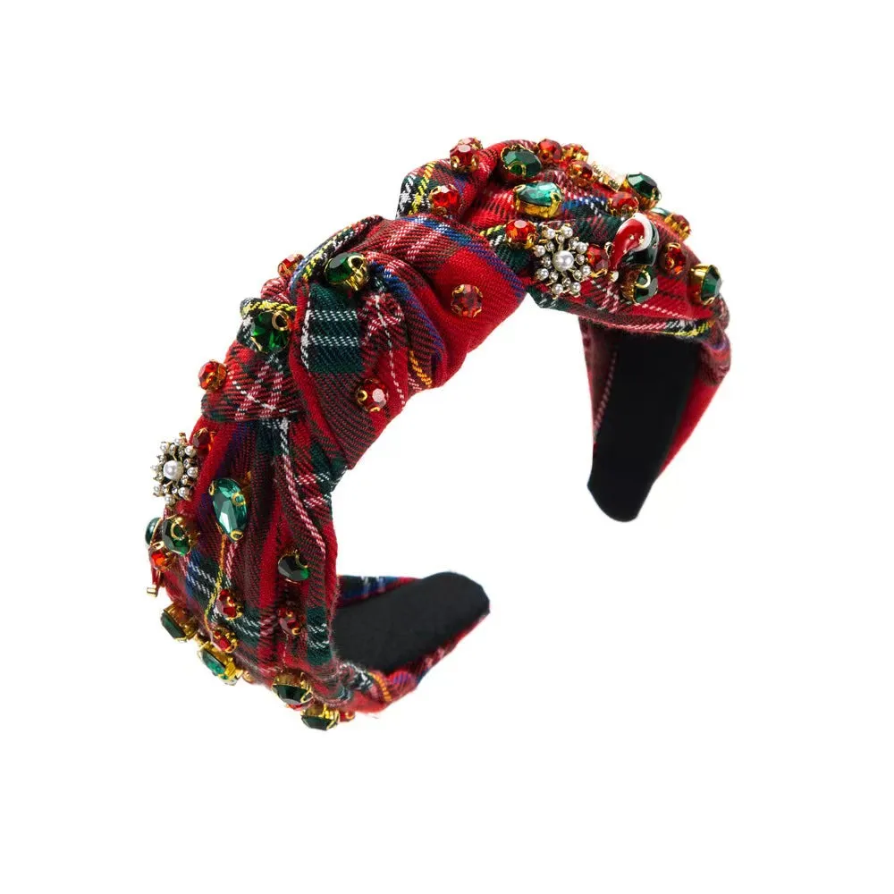 Martha Christmas Designer Headband in Red