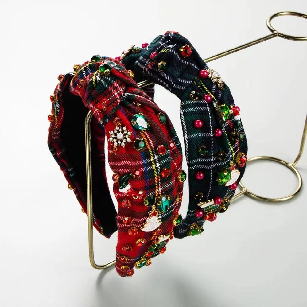 Martha Christmas Designer Headband in Red