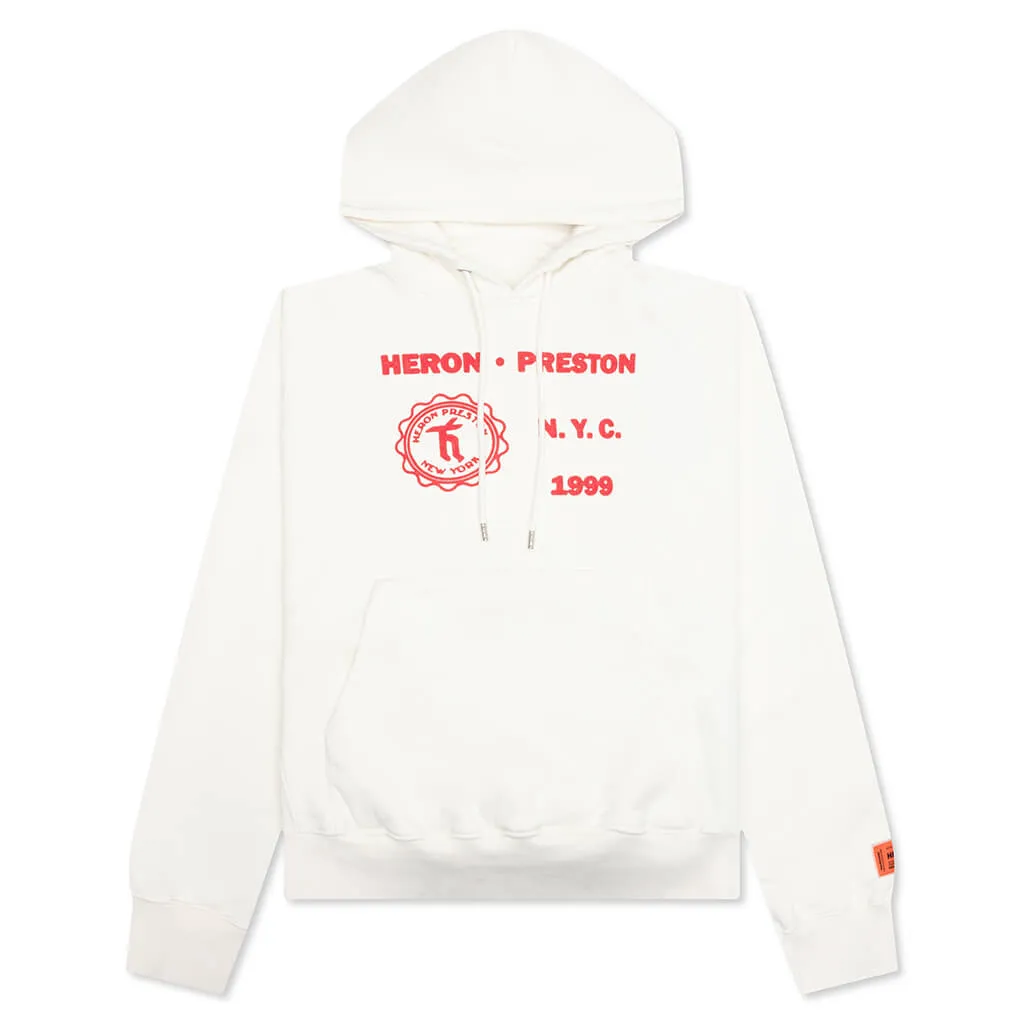 Medieval Heron Hoodie - White/Red