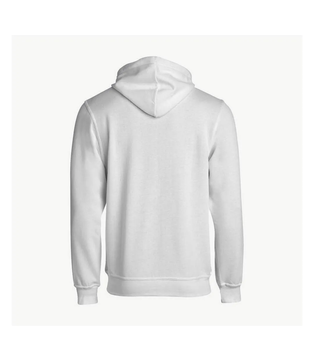 Mens basic full zip hoodie white Clique